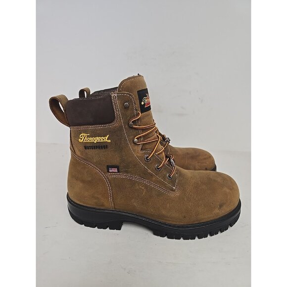 Thorogood Men's 804-4149 6" Waterproof Composite Toe Work Boot Brown Size 9.5D - Picture 2 of 8